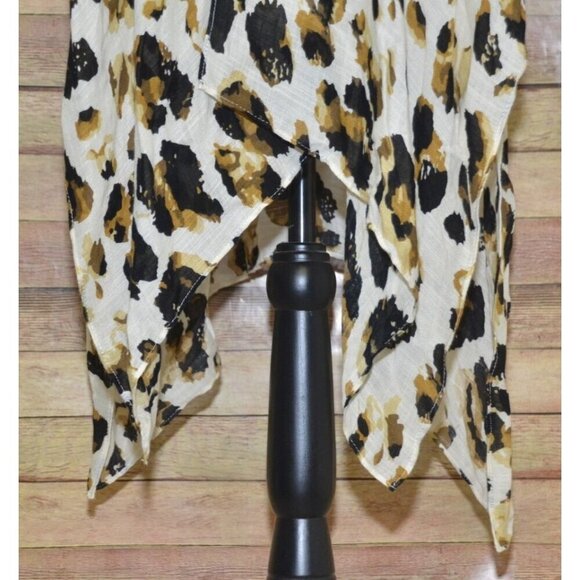 Marcus Adler Long Cheetah Print Boho Kimono Cardigan Cover Up Womens One Size - Picture 5 of 12